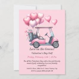 Einladende Valentinstag-Golf-Einladung Einladung