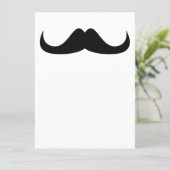 Einladender Cooler Black Handlebar-Schnurrbart Einladung (Stehend Vorderseite)