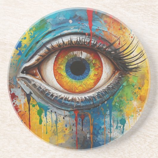 einladendes Auge Getränkeuntersetzer (Vorne)