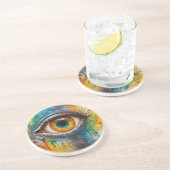 einladendes Auge Getränkeuntersetzer (Seite)