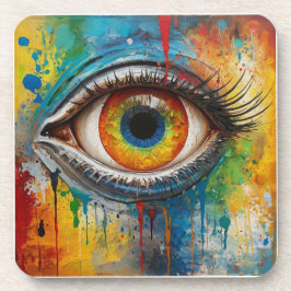 einladendes Auge Getränkeuntersetzer