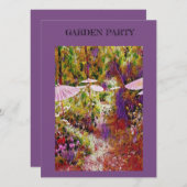 Einladendes Gartengarten Party mit schönem Torfgar Einladung (Vorne/Hinten)