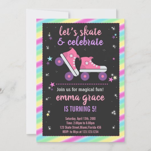 Einladendes Party für Mädchen Einladung (Vorderseite)