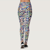 einladendes sommerfarbenlebhaftes doodle art muste leggings (Rückseite)
