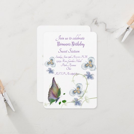 Einladung (Vorderseite/Rückseite Beispiel)