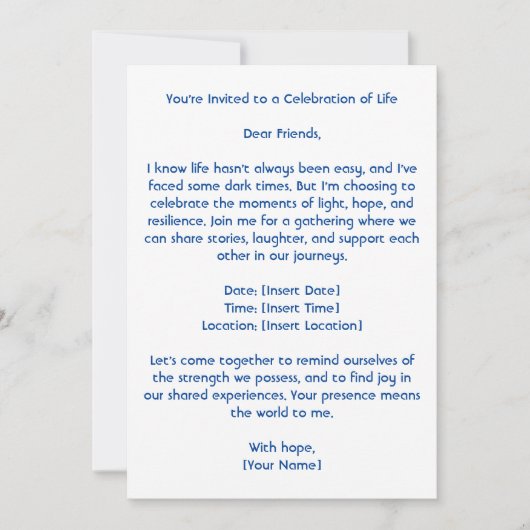 Einladung (Vorderseite)