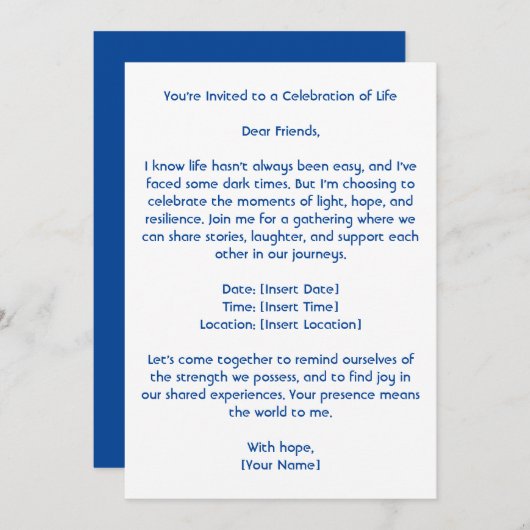 Einladung (Vorne/Hinten)