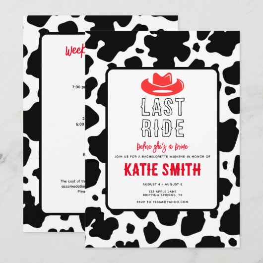 Einladung (Vorne/Hinten)