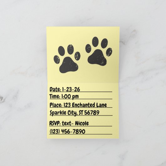 Einladung (Innenseite)