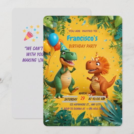 Einladung (Vorne/Hinten)