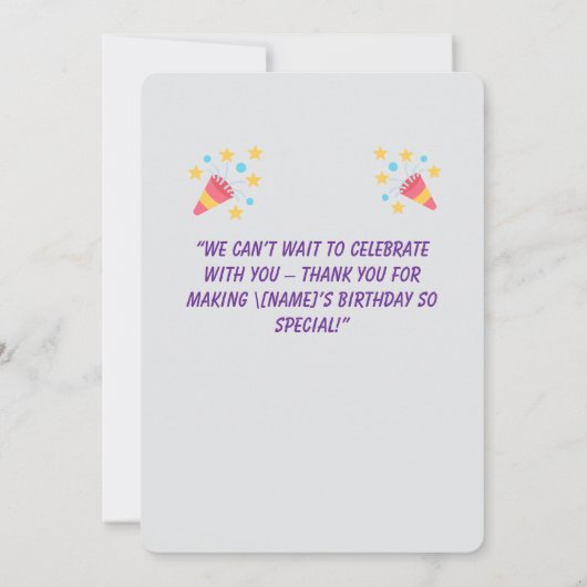 Einladung (Rückseite)