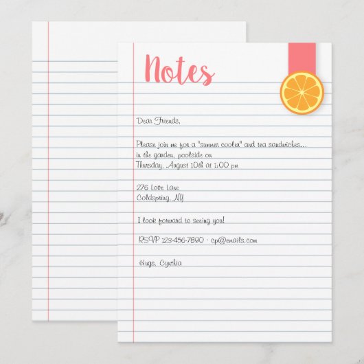 Einladung (Vorne/Hinten)