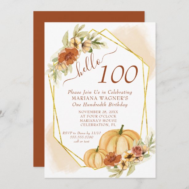 100 Geburtstagseinladungen Zazzle.de