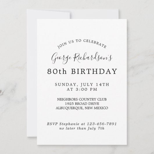 Einladung (Vorderseite)