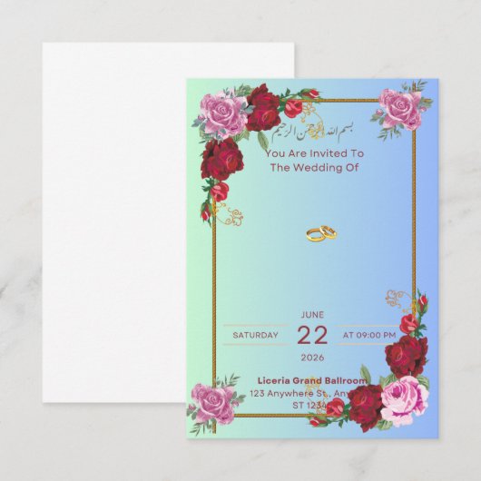 Einladung (Vorne/Hinten)