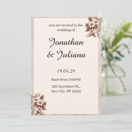 Einladung (Stehend Vorderseite)