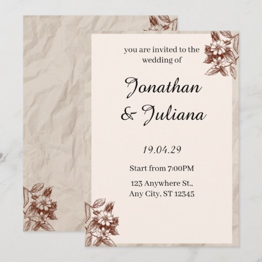 Einladung (Vorne/Hinten)