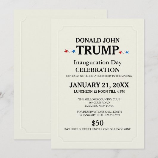 Einladung (Vorne/Hinten)