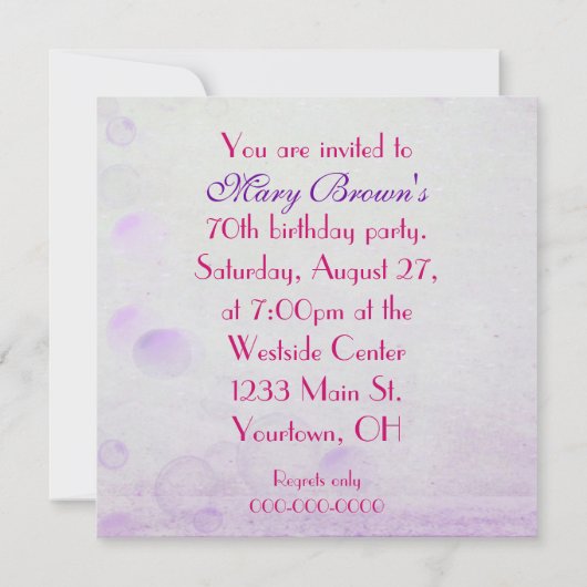 Einladung (Rückseite)