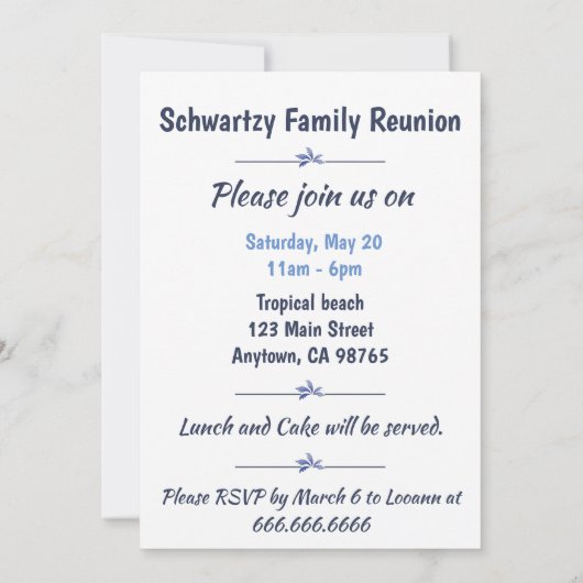 Einladung (Rückseite)