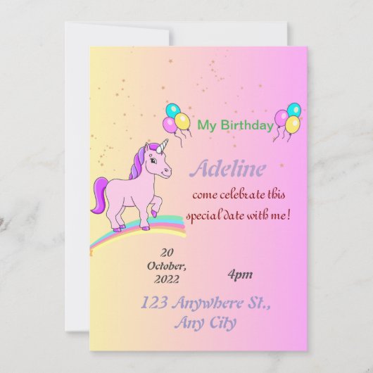 Einladung (Vorderseite)