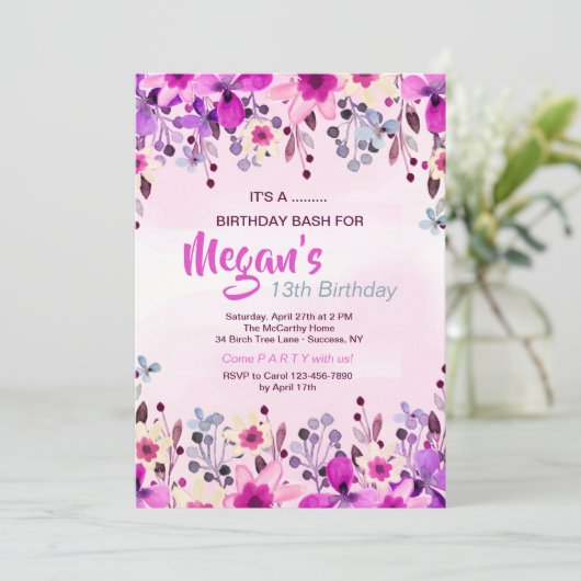 " EINLADUNG (Stehend Vorderseite)