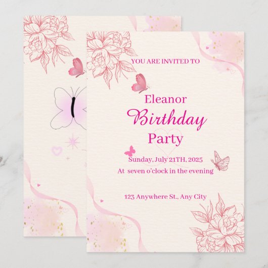 Einladung (Vorne/Hinten)