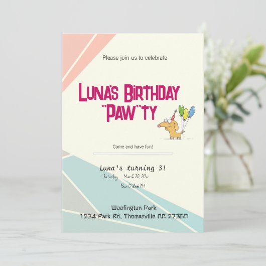 Einladung (Stehend Vorderseite)