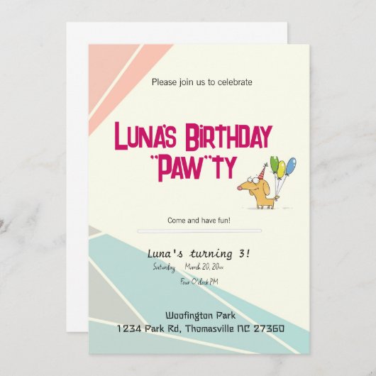 Einladung (Vorne/Hinten)