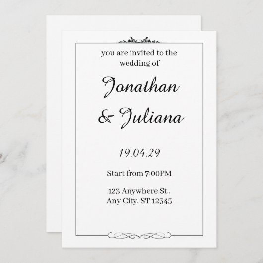 Einladung (Vorne/Hinten)