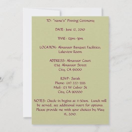 Einladung (Rückseite)