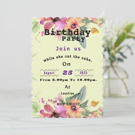 Einladung (Stehend Vorderseite)