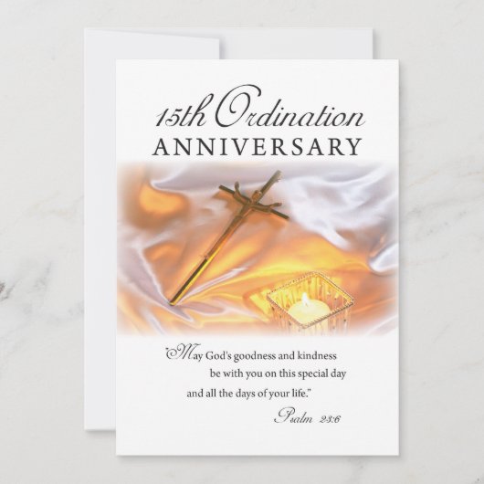 Einladung 15. Ordination Jahrestag, Cross kann (Vorderseite)