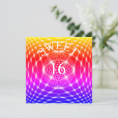 Einladung 16 . Geburtstag (Stehend Vorderseite)