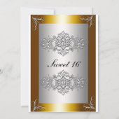 Einladung 16 . Geburtstag 16 (Rückseite)