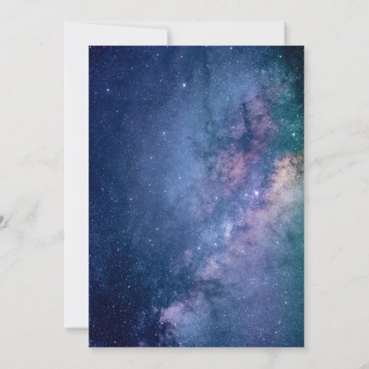 Einladung 16 . Geburtstag Starry night (Rückseite)