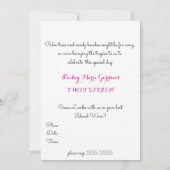 Einladung 16 . Geburtstag, Tropical, Hawaiian Luau (Rückseite)