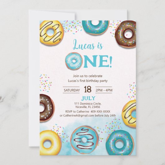 Einladung 1. Geburtstag (Vorderseite)