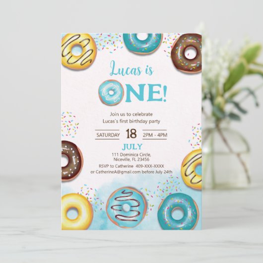 Einladung 1. Geburtstag (Stehend Vorderseite)