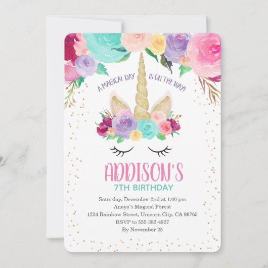 Einladung 1. Geburtstagsdusche (Vorderseite)