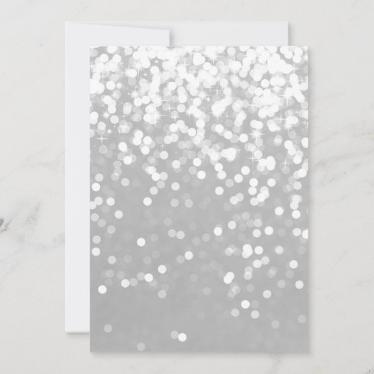 Einladung - 25. Hochzeitsfeier Sparkling Silver (Rückseite)