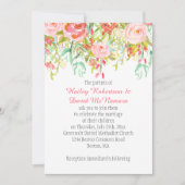 Einladung #2 Rosa Rosen Mint Wildblumen Grünfläche (Vorderseite)