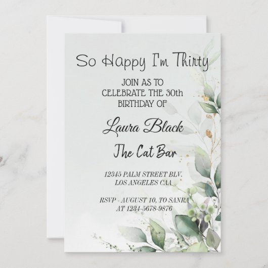 Einladung | 30. Geburtstag | 50. Geburtstag (Vorderseite)