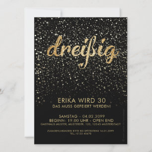 Einladung 30. Geburtstag "Party-Deko"