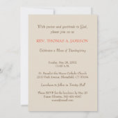 Einladung, 40. Jubiläum der Ordination Segen Einladung (Rückseite)