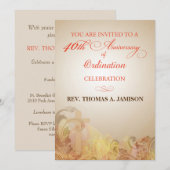 Einladung, 40. Jubiläum der Ordination Segen Einladung (Vorne/Hinten)