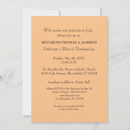 Einladung 40. Ordination Jubiläum, Cross, Can (Rückseite)