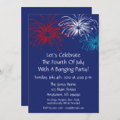 Einladung 4. Juli (Star Spangled Fireworks) (Vorne/Hinten)