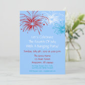 Einladung 4. Juli (Star Spangled Fireworks) (Stehend Vorderseite)