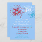Einladung 4. Juli (Star Spangled Fireworks) (Vorne/Hinten)